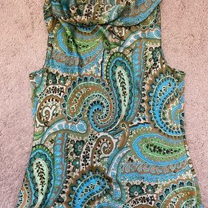 EUC sleeveless cowl neck Banana Republic shell top sz m